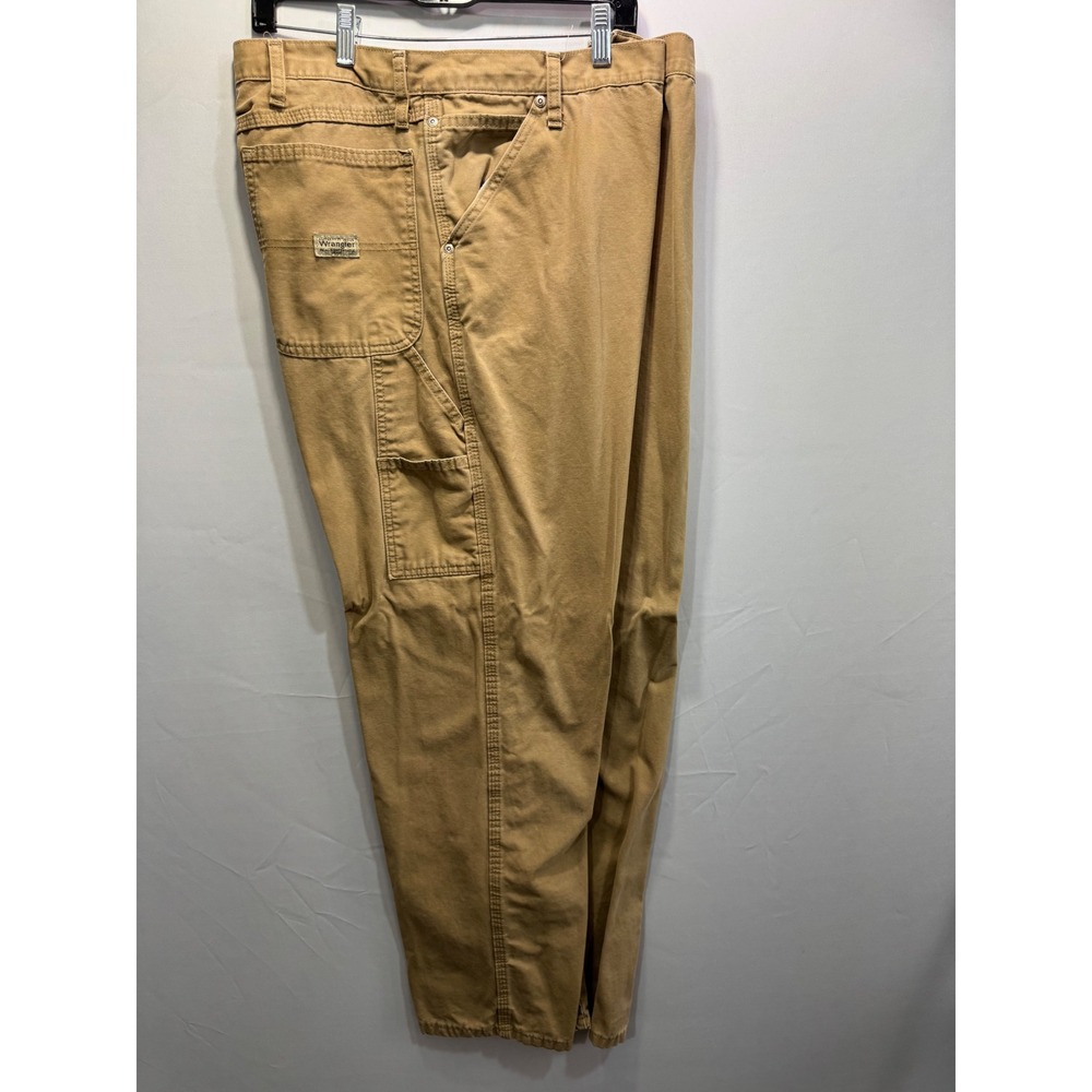 Wrangler Authentic Issue Carpenter Pants Tan Cotton Canvas Workwear Hammer 40x32
